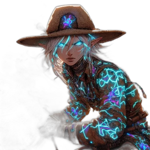 hat, staff, jacket, jewelry transparent PNG cut-out