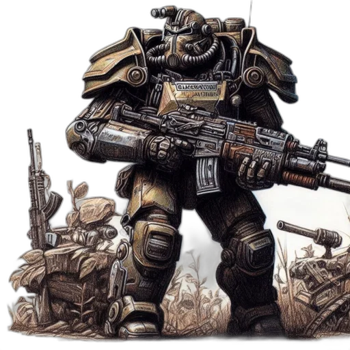 weapon, robot, concept art, fantasy art transparent PNG cut-out