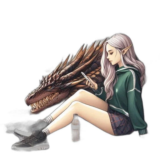 dragon, creature, weapon, animal transparent PNG cut-out