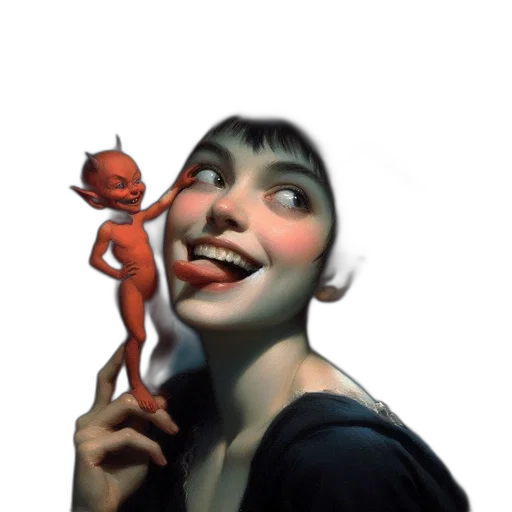 creature, face, robot, staff transparent PNG cut-out