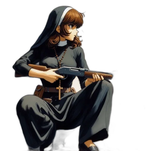 weapon, staff, sword, jacket transparent PNG cut-out