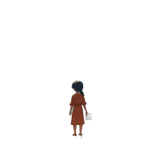 dress, staff, robot, hair transparent PNG cut-out