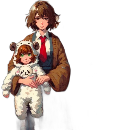 jacket, animal, concept art, pixel art transparent PNG cut-out