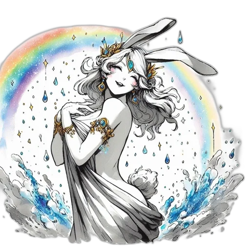 fantasy art, watercolor, concept art, pixel art transparent PNG cut-out