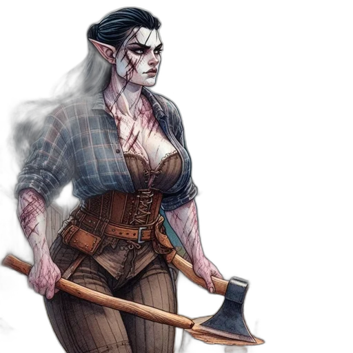 concept art, fantasy art, comic book art, elfin transparent PNG cut-out