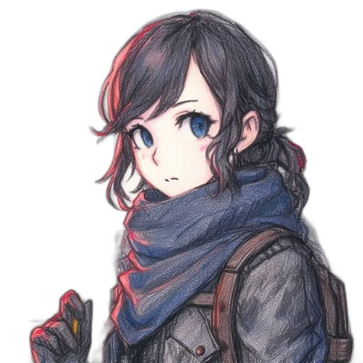 jacket, weapon, staff, face transparent PNG cut-out