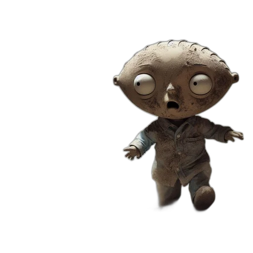 creature, robot, staff, 3d render transparent PNG cut-out