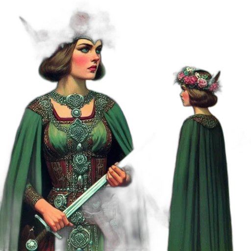 crown, sword, staff, dress transparent PNG cut-out