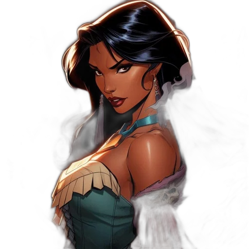 dress, jewelry, comic book art, concept art transparent PNG cut-out