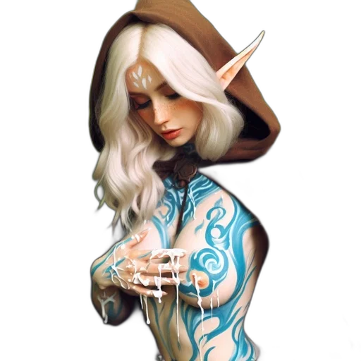 mask, dress, jewelry, staff transparent PNG cut-out