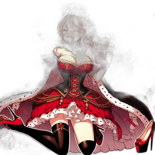 dress, mask, crown, staff transparent PNG cut-out