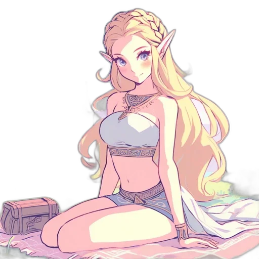 dress, crown, staff, pixel art transparent PNG cut-out
