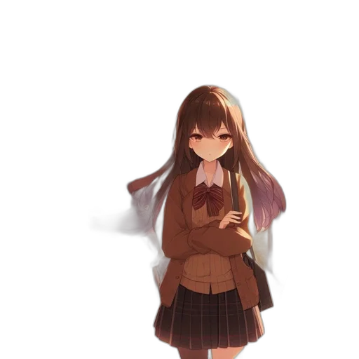 jacket, creature, dress, hair transparent PNG cut-out