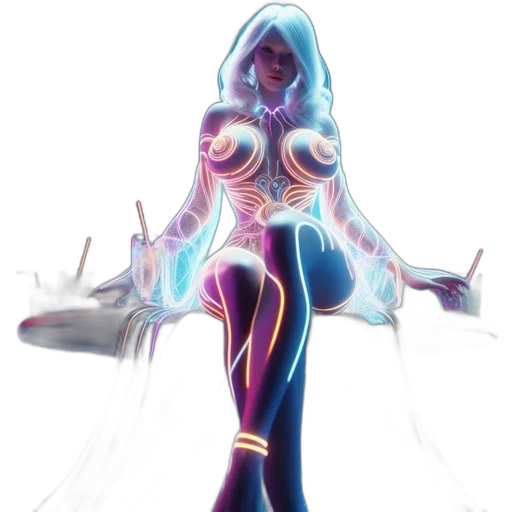 dress, robot, concept art, fantasy art transparent PNG cut-out