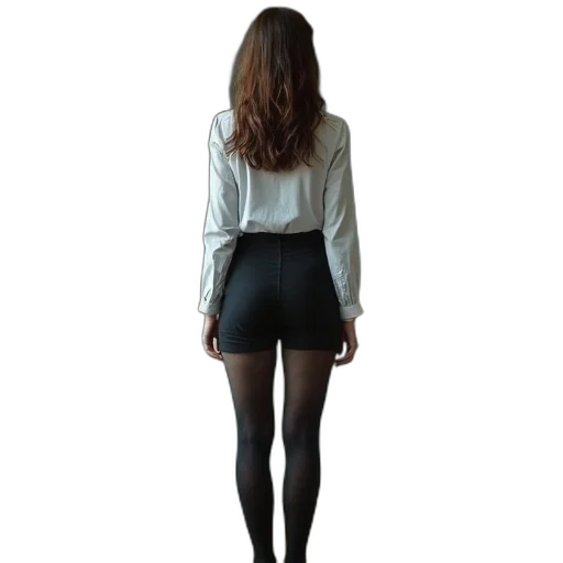 jacket, dress, staff, hair transparent PNG cut-out