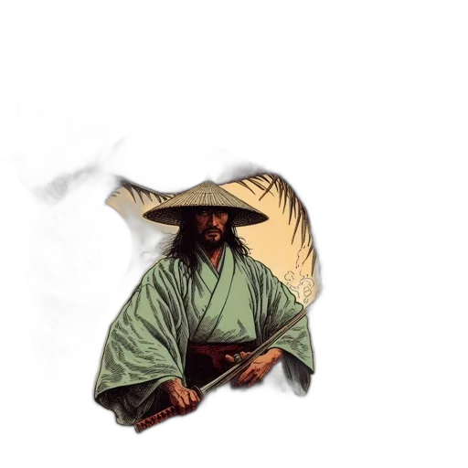 umbrella, hat, mask, staff transparent PNG cut-out