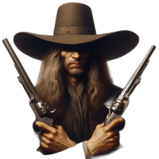 weapon, hair, hat, staff transparent PNG cut-out