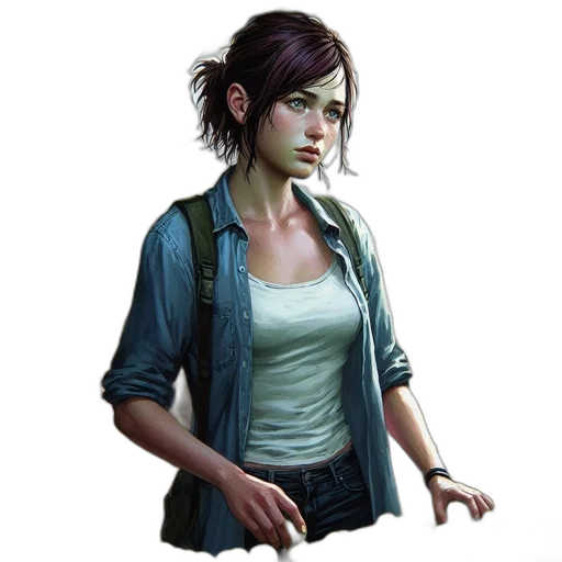 jacket, face, weapon, concept art transparent PNG cut-out