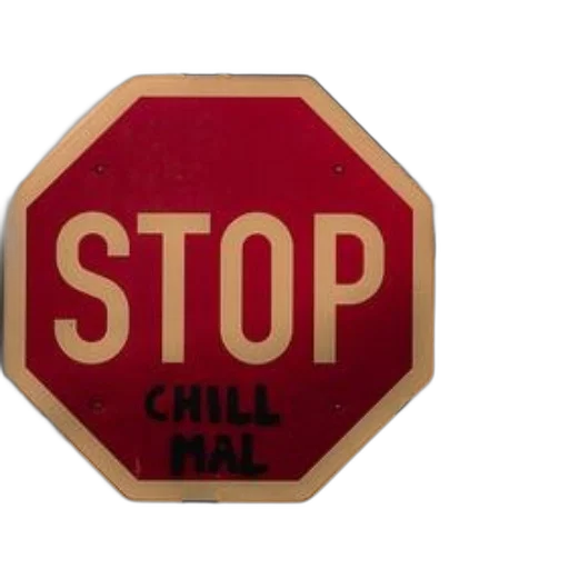 stop, sign, word, chill transparent PNG cut-out