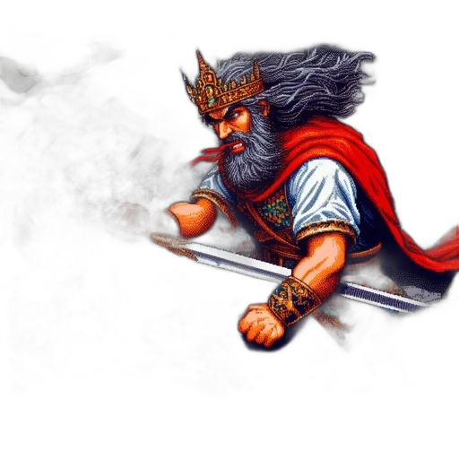 sword, dragon, staff, fantasy art transparent PNG cut-out