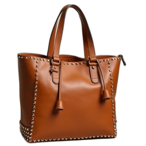 photorealistic, earth tones, tan, studded transparent PNG cut-out