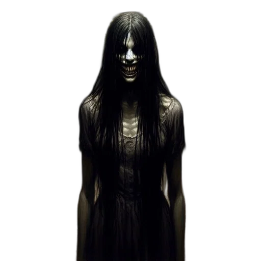 dress, mask, hair, creature transparent PNG cut-out