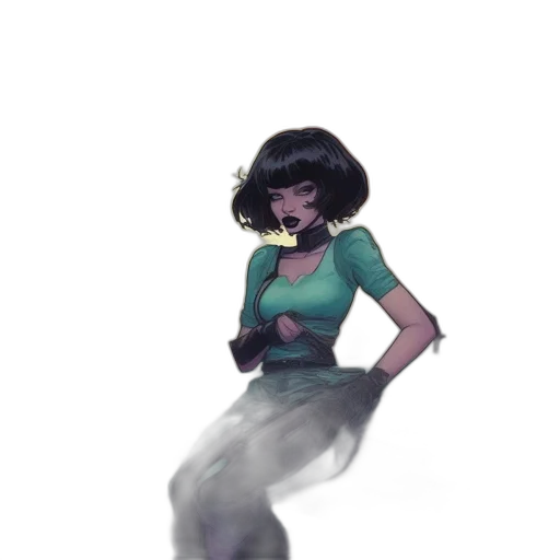 dress, staff, creature, robot transparent PNG cut-out
