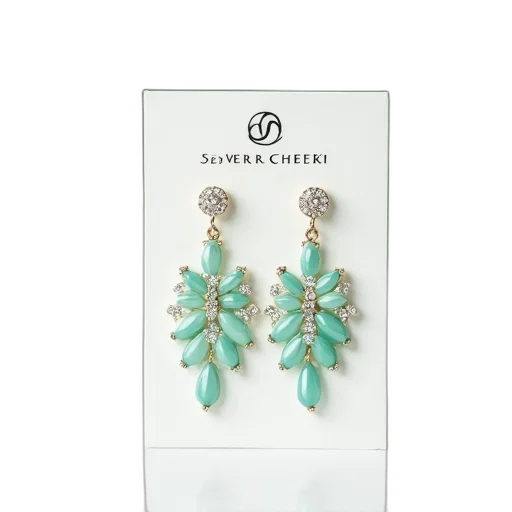 jewelry, green, pastel, pair transparent PNG cut-out