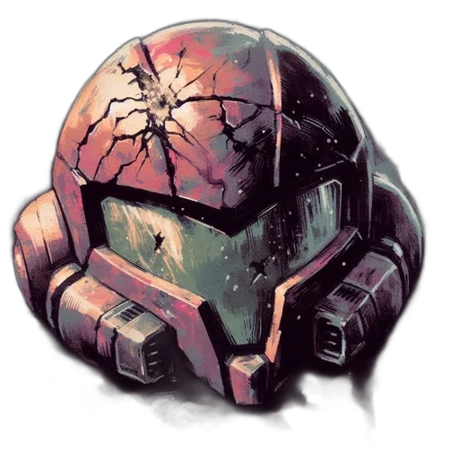 robot, mask, weapon, crown transparent PNG cut-out