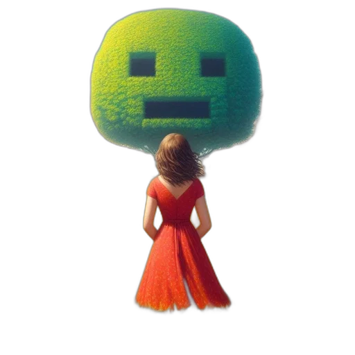 dress, creature, mask, crown transparent PNG cut-out