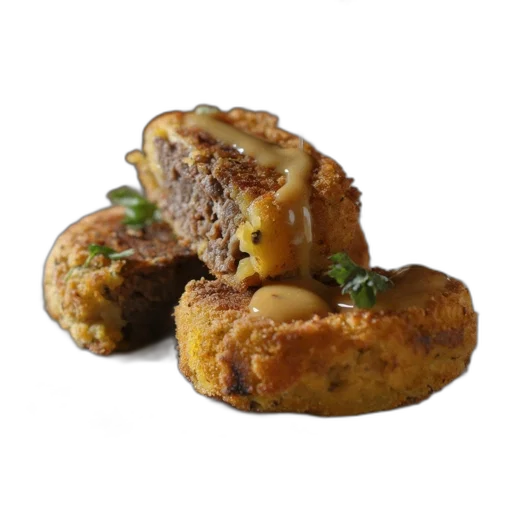 food, two, golden-brown, cakes transparent PNG cut-out