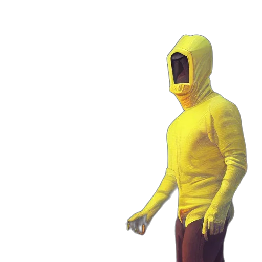 mask, jacket, robot, creature transparent PNG cut-out