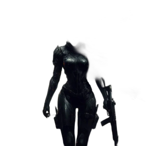 weapon, robot, dress, staff transparent PNG cut-out