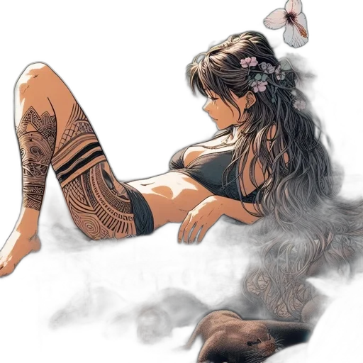 concept art, fantasy art, comic book art, watercolor transparent PNG cut-out