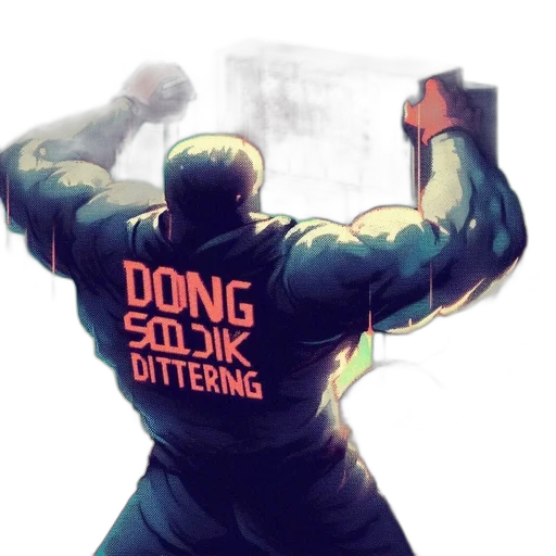 concept art, comic book art, pixel art, cyberpunk transparent PNG cut-out