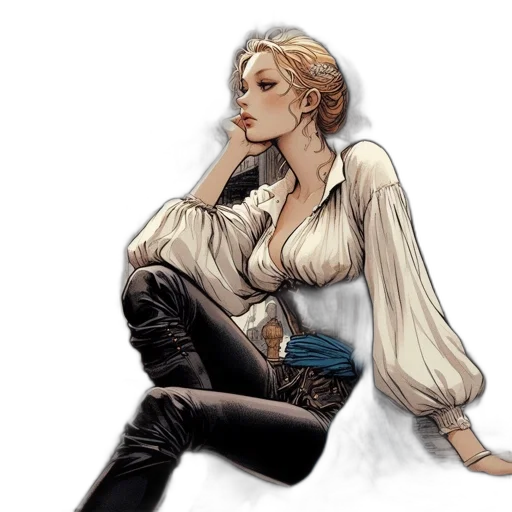 jacket, comic book art, concept art, fantasy art transparent PNG cut-out