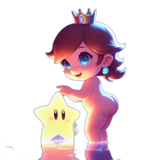 crown, dress, staff, creature transparent PNG cut-out