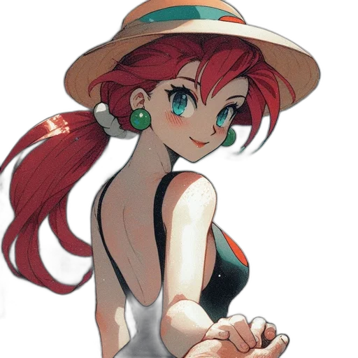 hat, dress, staff, weapon transparent PNG cut-out