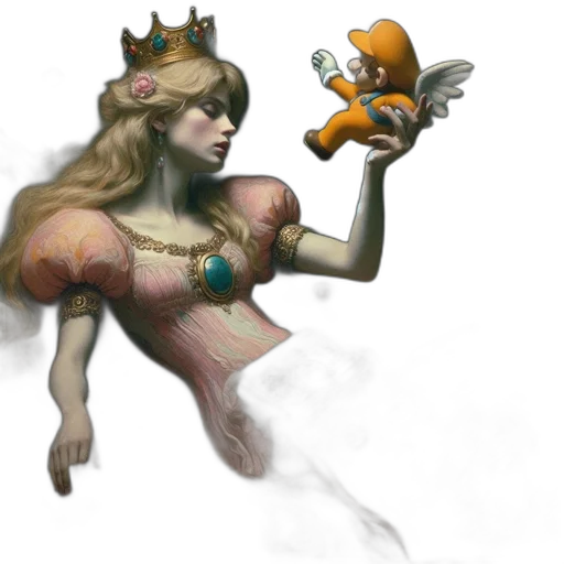 crown, staff, robot, weapon transparent PNG cut-out