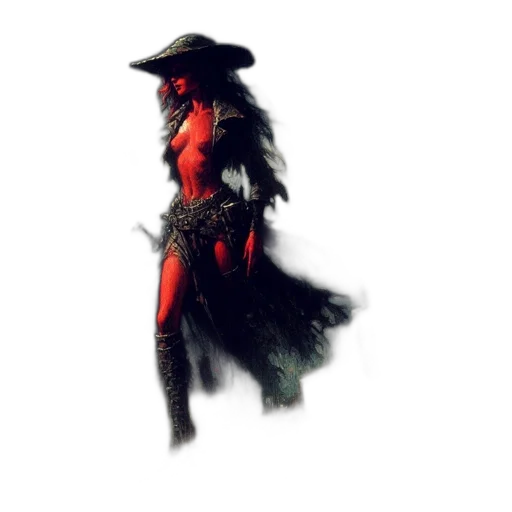 dress, hat, mask, dragon transparent PNG cut-out