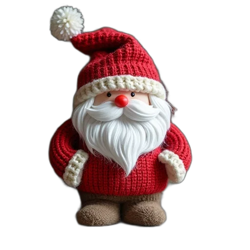 hat, 3d render, photorealistic, santa transparent PNG cut-out