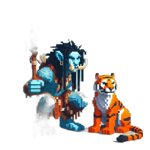 pixel art, fantasy art, concept art, comic book art transparent PNG cut-out