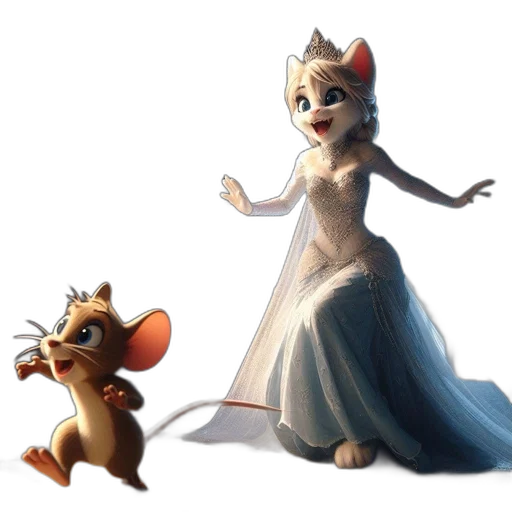 crown, dress, concept art, 3d render transparent PNG cut-out