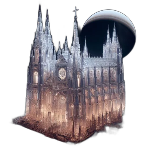 building, hat, crown, 3d render transparent PNG cut-out