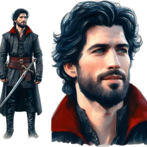 sword, concept art, fantasy art, photorealistic transparent PNG cut-out