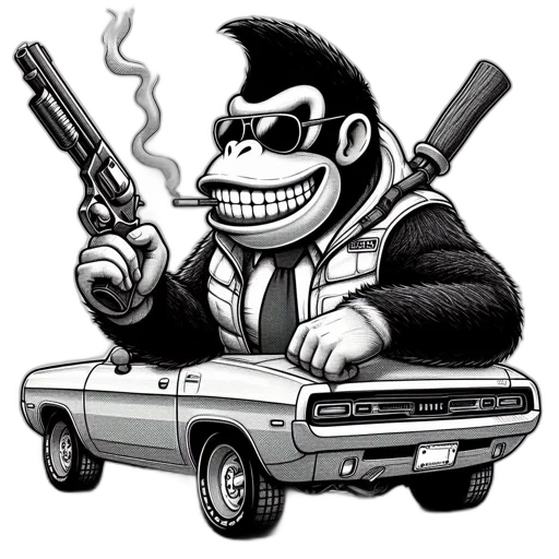 car, comic book art, concept art, cartoon transparent PNG cut-out