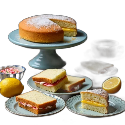 food, 3d render, pastel, cluttered transparent PNG cut-out