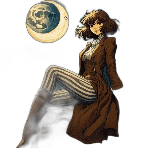 jacket, dress, staff, concept art transparent PNG cut-out