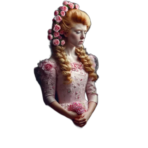 dress, crown, flower, jewelry transparent PNG cut-out