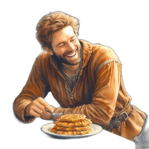 food, jacket, photorealistic, oil painting transparent PNG cut-out